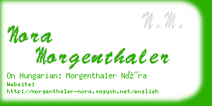 nora morgenthaler business card